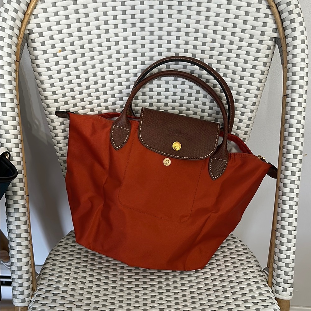 Longchamp Orange small Tote Bag NWOT